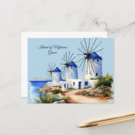 Cartão Postal Ilha de Mykonos, Grécia