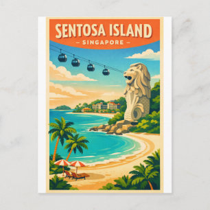 Cartão Postal Ilha de Sentosa, Singapura viagem