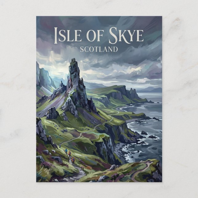 Cartão Postal Ilha de Skye Escócia (Frente)