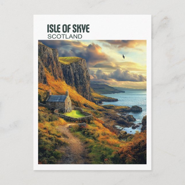 Cartão Postal Ilha de Skye Scotland - Majesttic Highland (Frente)