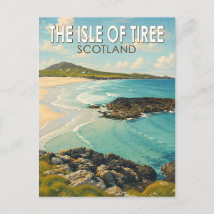 Cartão Postal Ilha de Tiree Escócia Ilustração Arte Viagem