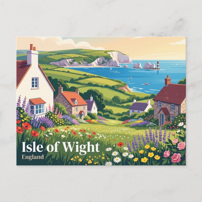 Cartão Postal Ilha de Wight Reino Unido (Frente)