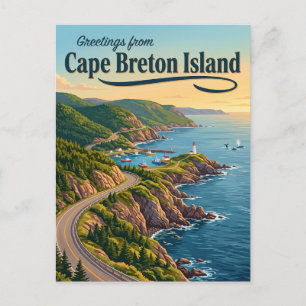 Cartão Postal Ilha do Cabo Breton Canadá