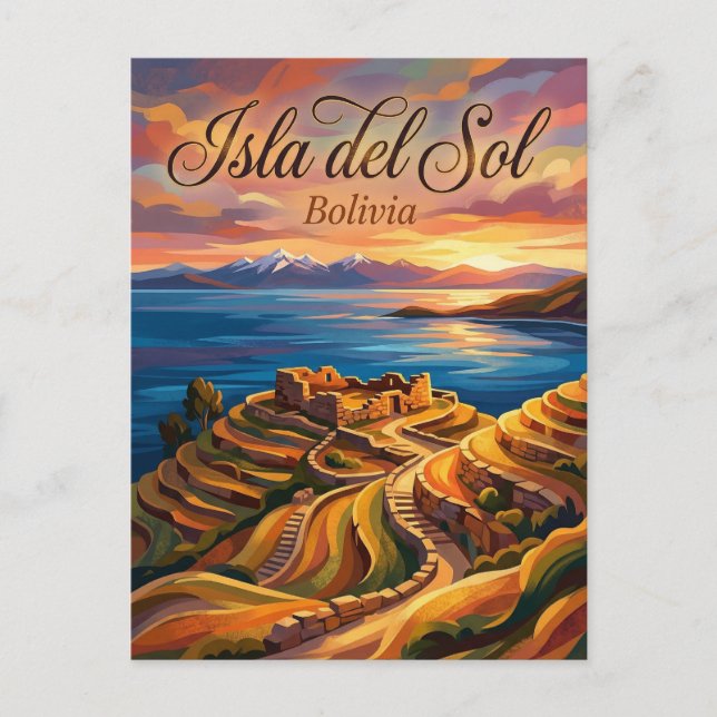 Cartão Postal Ilha do Sol Bolívia (Frente)