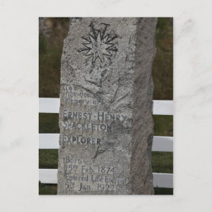 Cartão Postal Ilha do Sul da Geórgia - Shackleton Grave (Closeup