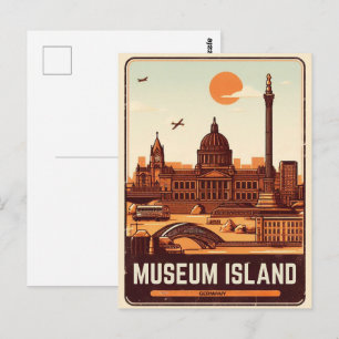 Cartão Postal Ilha dos Museus Berlim-o coração histórico de Berl