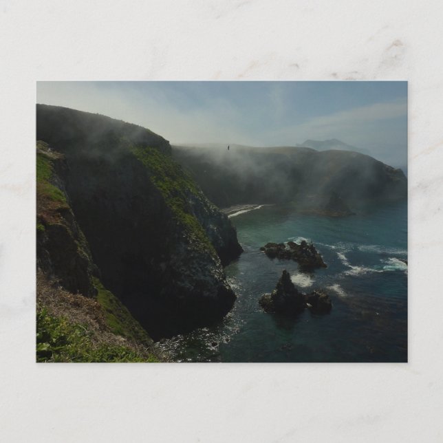 Cartão Postal Ilha Foggy Anacapa nas Ilhas do Canal (Frente)