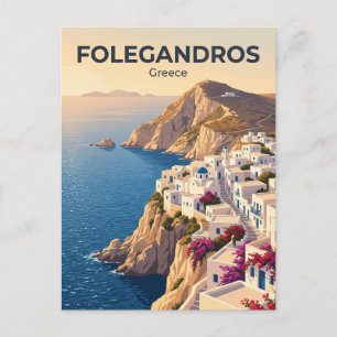 Cartão Postal Ilha Folegandros Grécia