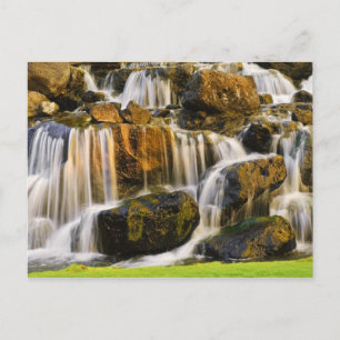 Cartão Postal Ilha Grande, Havaí. Córrego em cascata, Ilha Grand