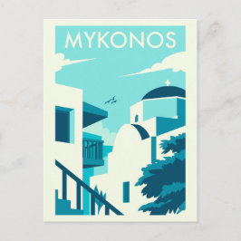 Cartão Postal Ilha Grega Egeu de Mykonos Poster