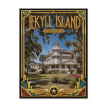 Ilha Jekyll Geórgia Arte Deco Vintage Idade Dourad