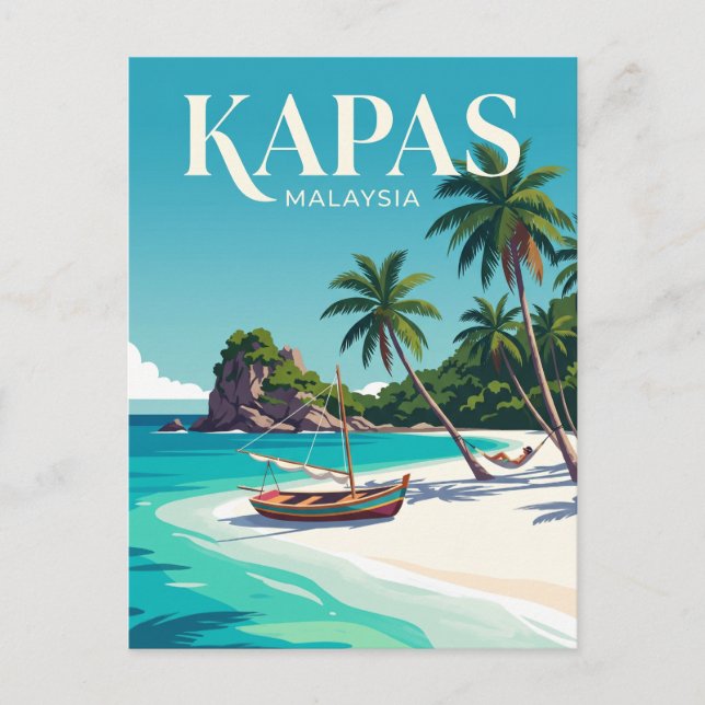 Cartão Postal Ilha Kapas Malásia (Frente)