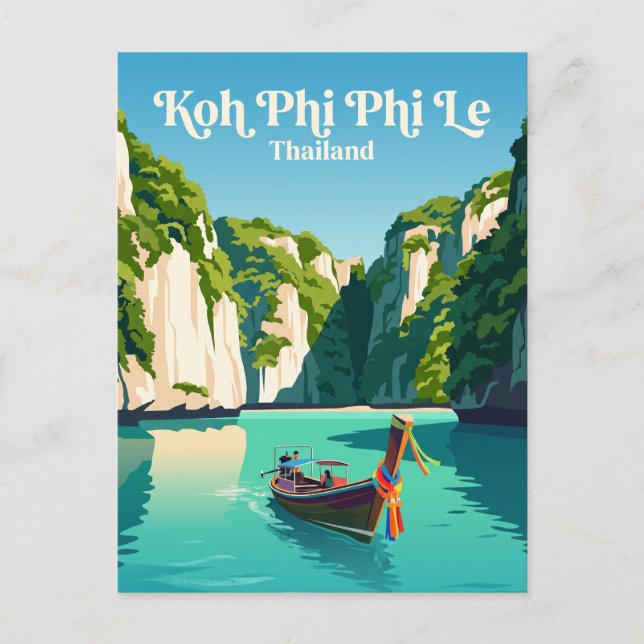 Cartão Postal Ilha Koh Phi Phi Le Tailândia (Frente)