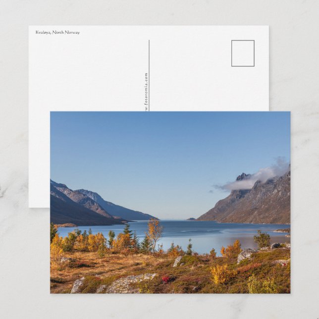 Cartão Postal Ilha Kvaloya Noruega (Frente/Verso)