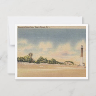 Cartão Postal Ilha Long Beach NJ, Barnegat Light 1946 Inspirado