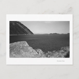 Cartão Postal Ilha Lummi, WA - Vista de Lummi Rocks