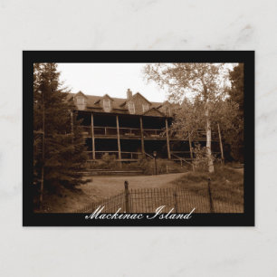 Cartão Postal Ilha Mackinac Hotel Abandonada