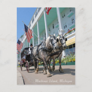 Cartão Postal Ilha Mackinac, Michigan - Grand Hotel