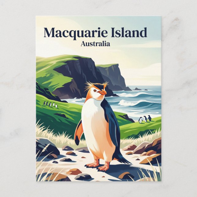 Cartão Postal Ilha Macquarie Austrália (Frente)