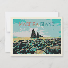 Cartão Postal Ilha Madeira da praia da Janela, Portugal