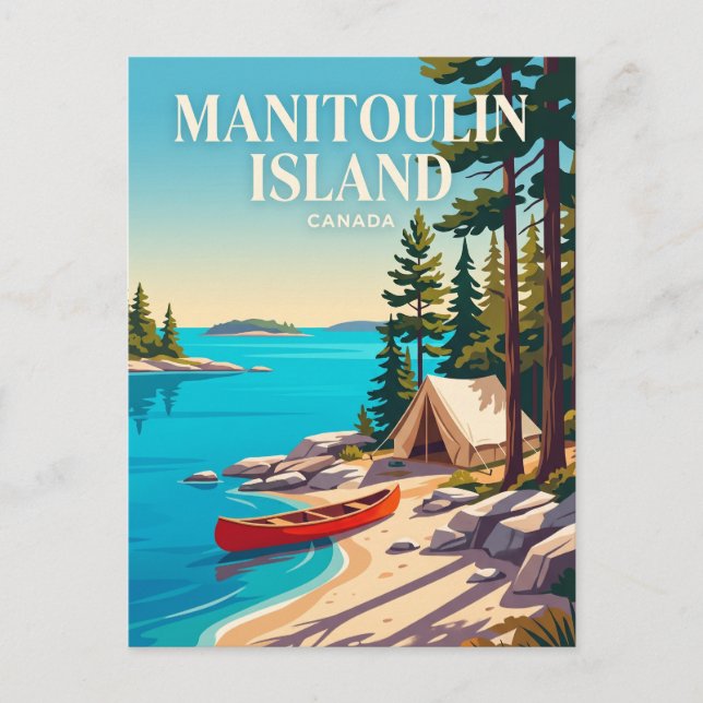Cartão Postal Ilha Manitoulin Canadá (Frente)