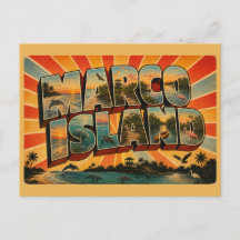 Ilha Marco Flórida Areia Branca Lagoa Vida Selvage