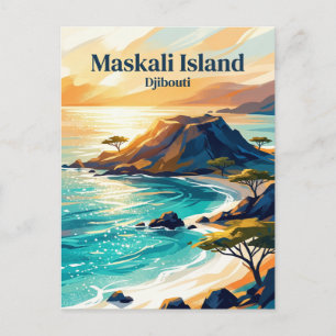 Cartão Postal Ilha Maskali Djibuti