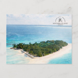 Cartão Postal Ilha Mnemba, Tanzânia   Costa em Aquarela