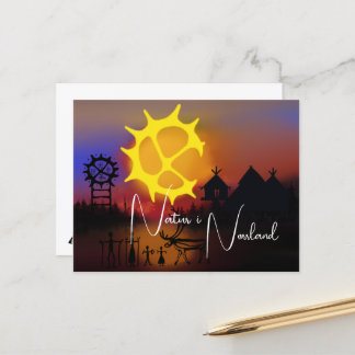 Cartão Postal Ilha Norrland Samisk inspiração