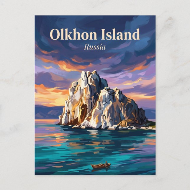 Cartão Postal Ilha Olkhon Rússia (Frente)