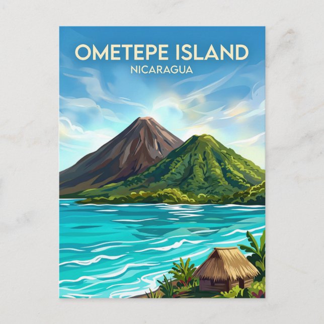 Cartão Postal Ilha Ometepe Nicarágua (Frente)