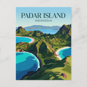 Cartão Postal Ilha Padar Indonésia