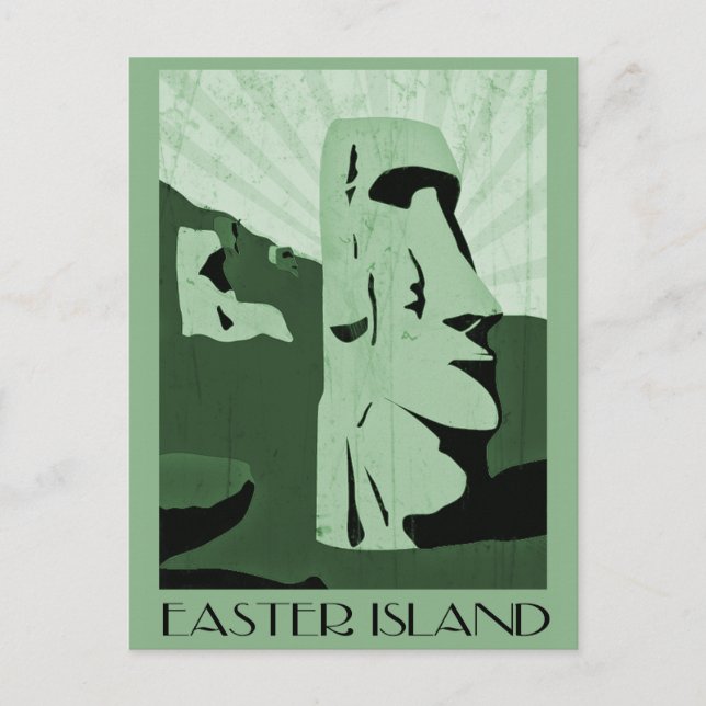 Cartão Postal ilha páscoa (Frente)