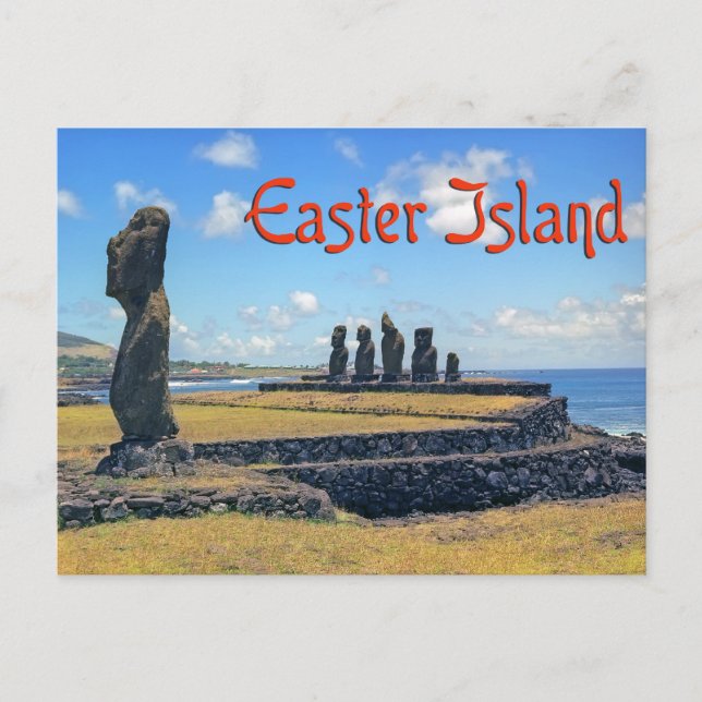 Cartão Postal Ilha páscoa (Rapa Nui) (Frente)