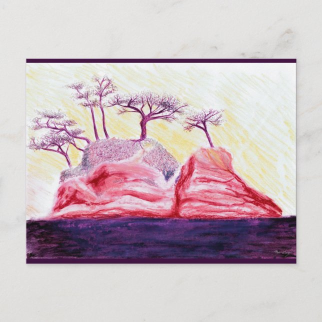 Cartão Postal Ilha Purple Bonsai (Frente)