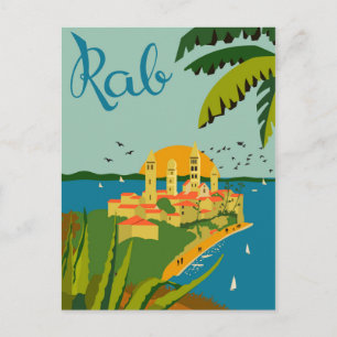 Cartão Postal Ilha Rab, Croácia