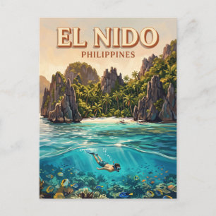 Cartão Postal Ilha Shimizu El Nido Filipinas