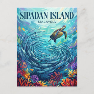 Cartão Postal Ilha Sipadan Malásia