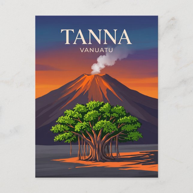 Cartão Postal Ilha Tanna Vanuatu (Frente)