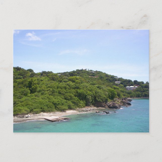 Cartão Postal Ilha tropical (Frente)