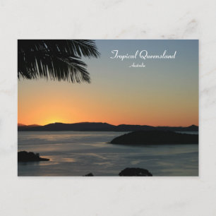 Cartão Postal Ilha Tropical Sunset, Queensland, Austrália