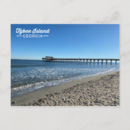 Cartão Postal Ilha Tybee Georgia Pier Beach
