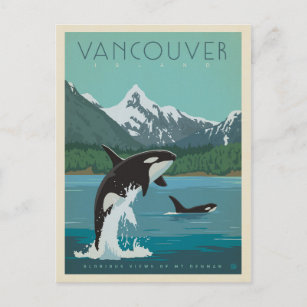 Cartão Postal Ilha Vancouver   Baleias assassinas