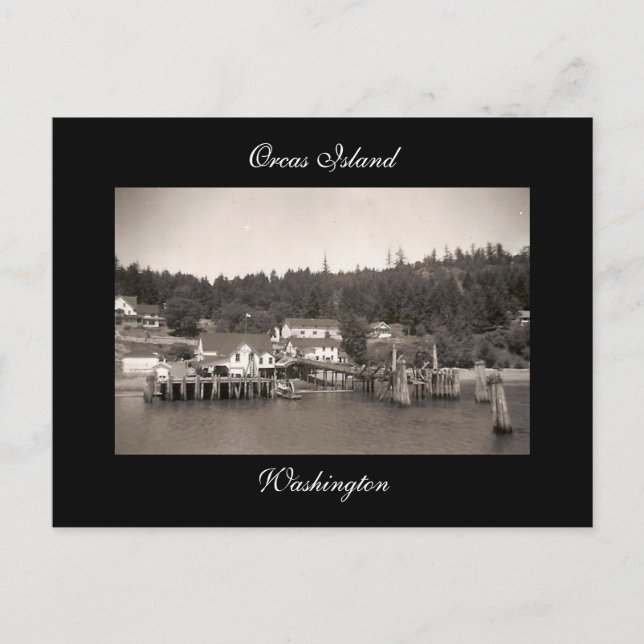 Cartão Postal Ilha Vintage Orcas (Frente)