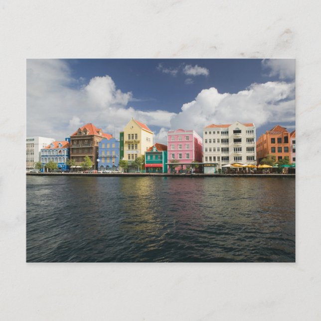 Cartão Postal Ilhas ABC, CURACAO, Willemstad: Frente Marítima (Frente)