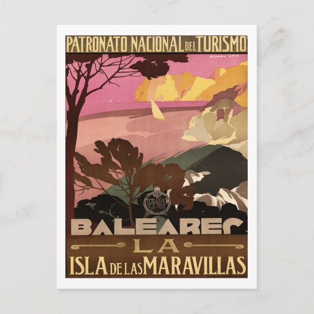 Cartão Postal Ilhas Balearec - Espanha (Frente)