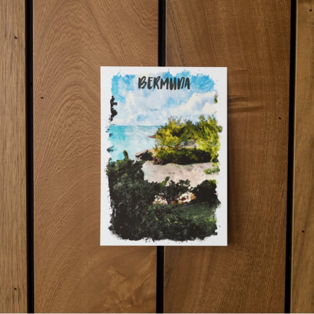 Cartão Postal Ilhas Bermudas Paisagem tropical (bermuda travel postcard)