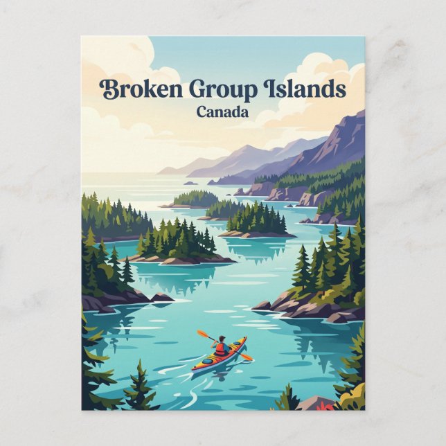 Cartão Postal Ilhas Broken Group Canadá (Frente)