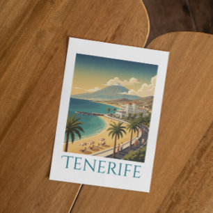 Cartão Postal Ilhas Canárias Tenerife Viagem Costeira Vintage