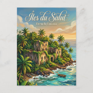 Cartão Postal Ilhas da Salvação Guiana Francesa